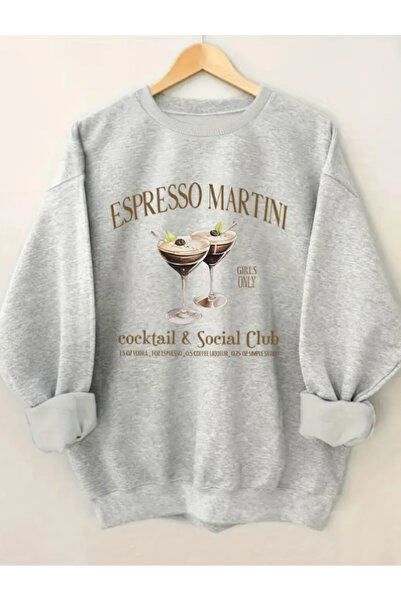 Harajuku Style Grey Trend Cocktail Imprimat Confortabil Decolteu tip Crew Ove...