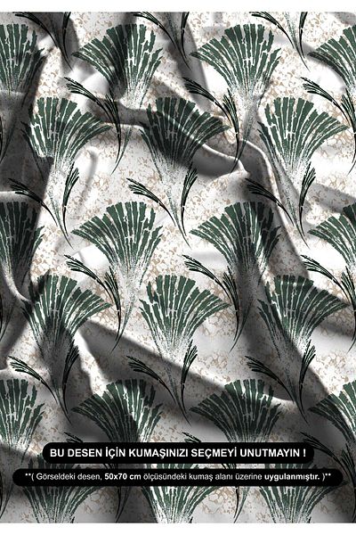 DESENİX Natural Inspired Digital Printing Fabric |   150X100Cm |   4 Color Options |   Elegant Forms |   Sales with Meters