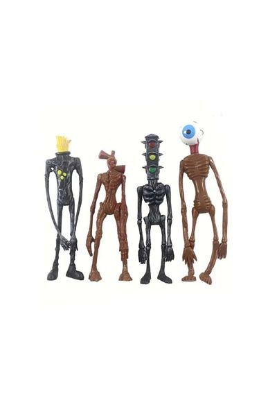 OEM Set 4 Figurine Siren Toy Action Figure, Multicolor, 20 cm