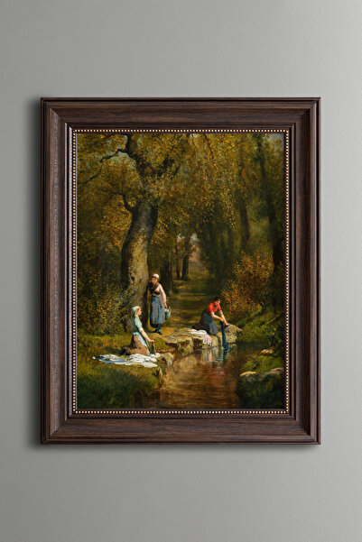 epiqart Çamaşırcı Kadınlar - Vintage Desenli Çerçeve