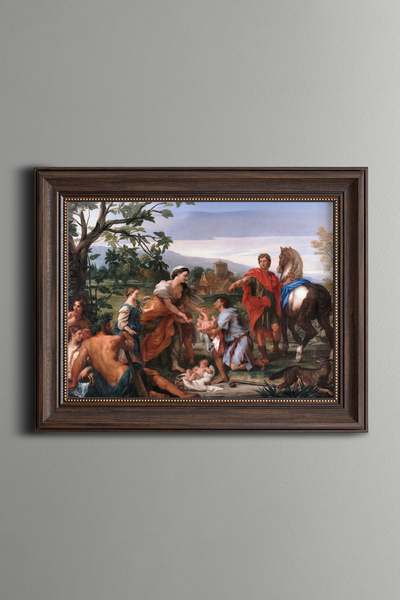 epiqart Găsirea lui Romulus și Remus - Cadru cu model vintage