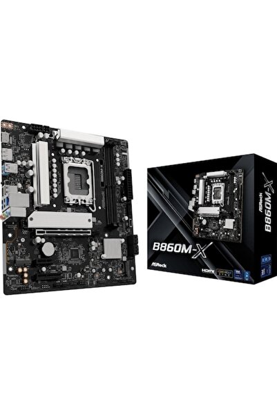 ASROCK Placă de bază B860M-X, LGA1851, 2xDDR5, 128GB, Micro-ATX