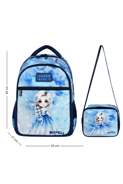 Maynimos Licensed Patterned Kindergarten Nursery Preschool Backpack and Thermal Lunch Bag