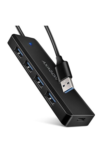 Axagon Hub USB HUE-C1A, 4x USB 3.2 Gen 1, 0.2m, USB-A, Negru