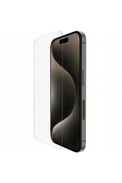 Belkin Screen Protector Glass for iPhone 15 Pro Max, Transparent