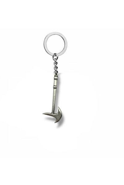 Herşey Nota Breloc cu figurină de topor de luptă – Accesoriu gotic unisex din metal Zamak