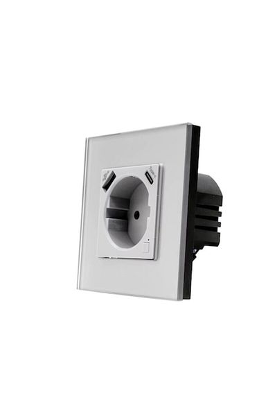 OEM Smart WiFi Socket with USB & USB-C, Tempered Glass, Energy Monitoring, Compatible with Alexa/Google