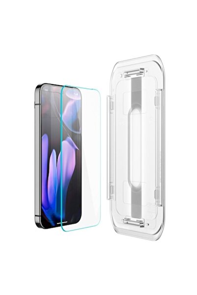 Spigen Set 2 folii sticla cu sistem de montare Case friendly GLAStR EZ FIT co...