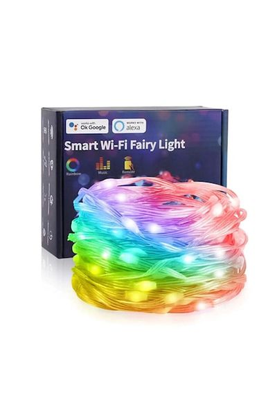 OEM Instalație luminoasă inteligentă RGB de Crăciun, 10m, aplicație Tuya/Smart Life, 100 LED-uri, compatibilă cu Alexa/Go