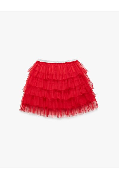 Koton Layered Elastic Waist Lined Tutu Skirt