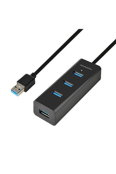 Axagon Hub USB HUE-S2BL, 4x USB 3.0, cablu 1.2m, încărcare micro USB