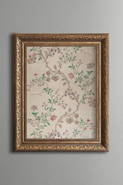 epiqart Çiçek Deseni - Vintage Desenli Çerçeve