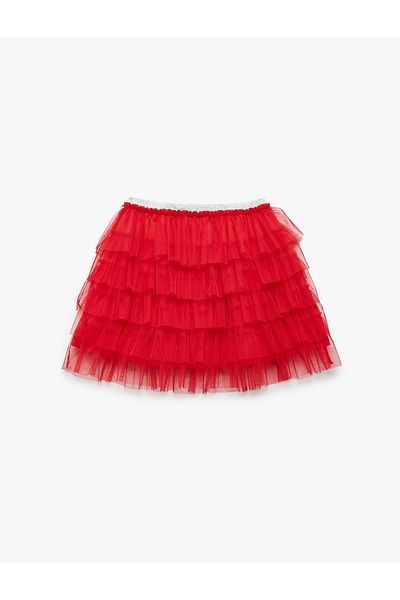 Koton Layered Elastic Waist Lined Tutu Skirt