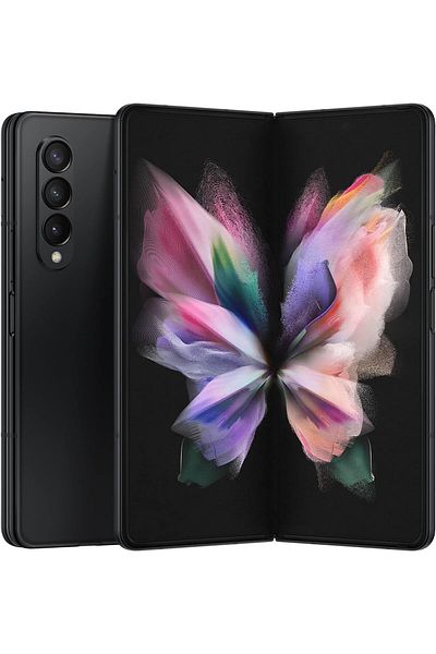 Samsung (مُجدَّد) Galaxy Z Fold 3 5G (سعة تخزين 256 جيجابايت، لون أسود فانتوم)