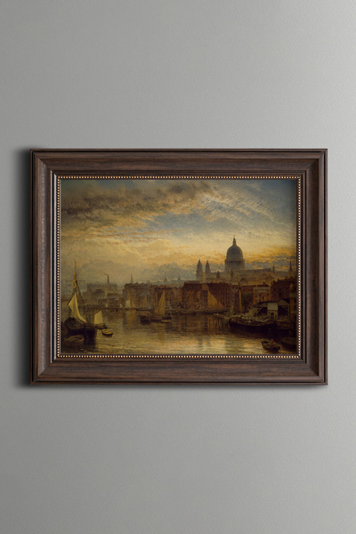 epiqart Thames Nehri’nden - Vintage Desenli Çerçeve