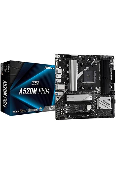 ASROCK Placa de baza A520M PRO4, Socket AM4