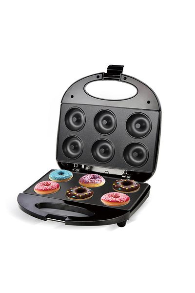 Bogadini Mașină de făcut gogoși rotunde electrice mini, de înaltă calitate, 110V 220V, automată, antiaderentă, gustări, deserturi