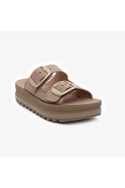 Greyder 59091 Mink Nubuck Genuine Leather Women's Slippers