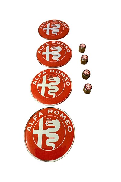 İKTUNING ALFA ROMEO ALÜMİNYUM MALZEME 4 ADET JANT GÖBEK VE 4 ADET METAL SİBOP...