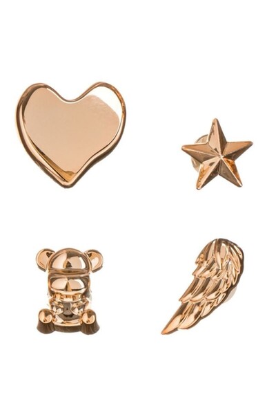 DAsiNU Accesorii Decorat Saboti, Modele Roz Auriu, 4 bucati