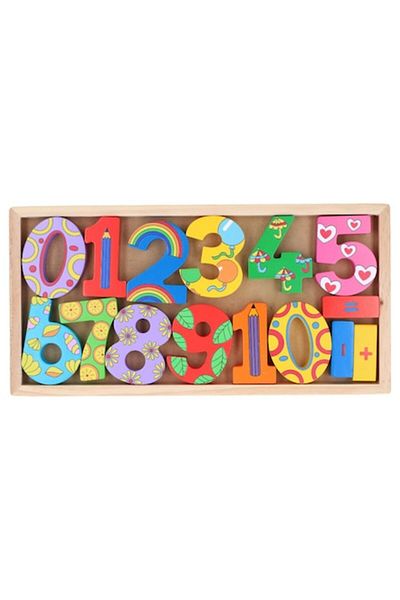 Marionette Set cifre si simboluri matematice din lemn