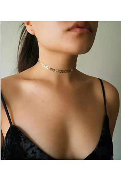 TakıConcept Helen Vinatage Altın Kaplama Choker Kadın Kolye