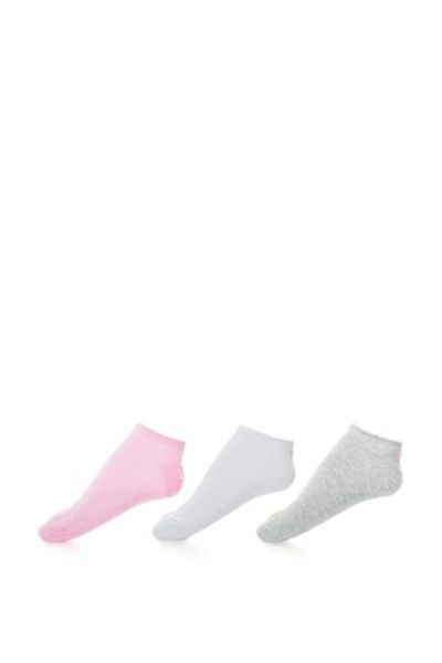 Puma , Set de unisex ankle socks - 3 pairs, Grey, Pink, 35-38
