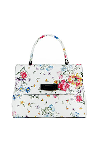 SOFILINE White leather bag with floral print 8959 124