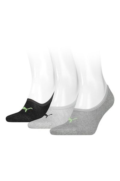Puma , Set of Unisex Very Short Socks - 3 Pairs, Black, Gray, 43-46