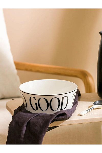 LC Waikiki LCW HOME Τυπωμένο Κεραμικό Μπολ Σαλάτας 18 cm (W5)