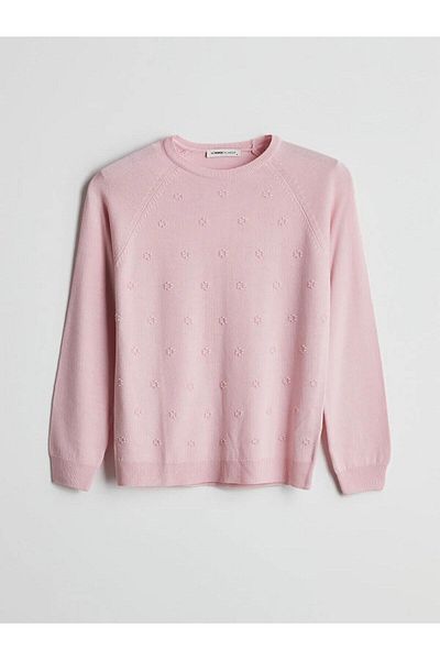 LC Waikiki LCWAIKIKI Κλασικό λαιμόκοψη Floral γυναικείο πλεκτό πουλόβερ (W5)