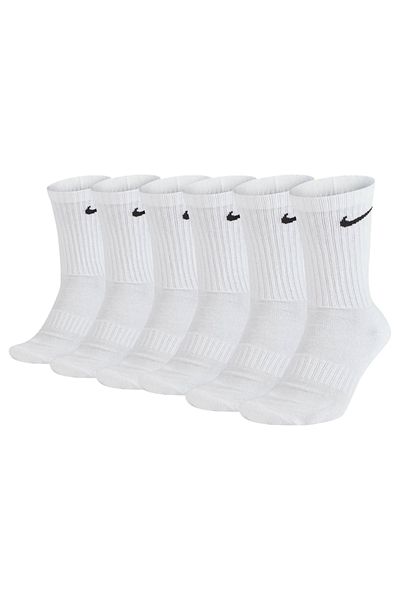 Nike Set of Long Socks Unisex with Monogram Pattern - 6 Pairs, White, 38-42