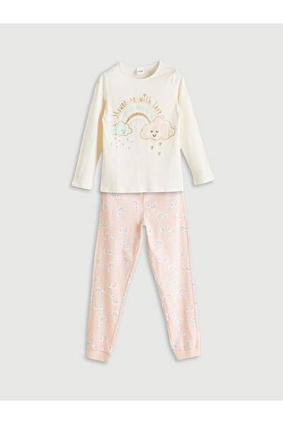 LC Waikiki Set de pijamale pentru fete cu decolteu