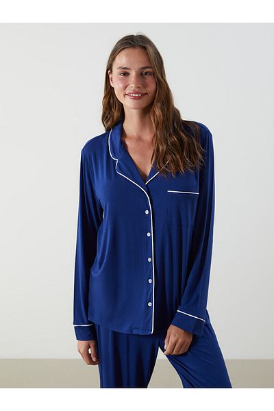 LC Waikiki Set de pijamale pentru femei cu guler de cămașă
