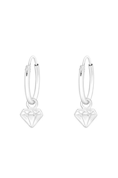 OEM Cercei din Argint 925 cu agatatori - Diamant