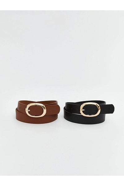 LC Waikiki Lcw Accessories Leather Look Women's Belt 2-Piece (W5)