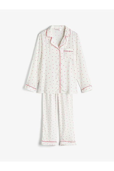 LC Waikiki Set de pijamale de damă cu guler de cămașă