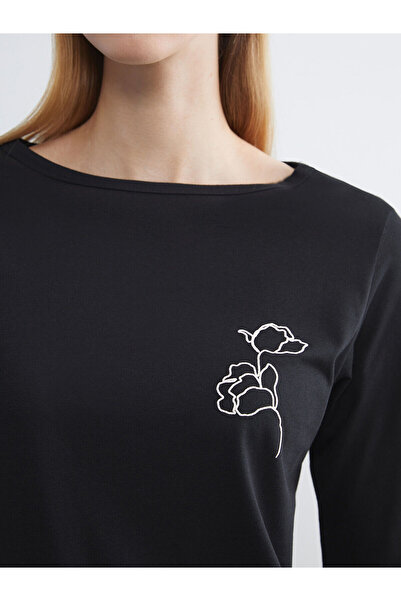 LC Waikiki Yeni Sezon Bisiklet Yaka Çiçekli Kadın Pijama Takımı