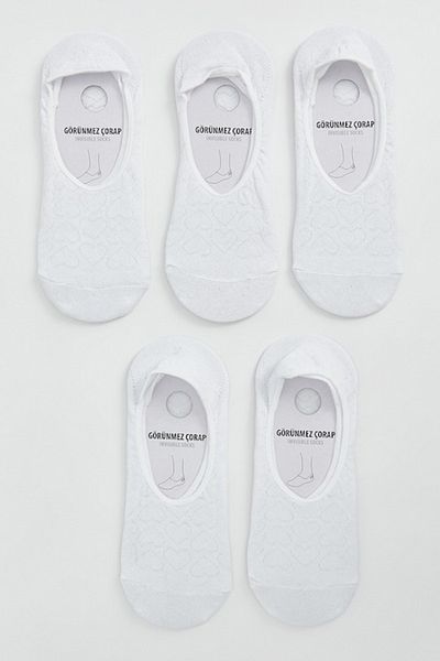 LC Waikiki - Set of very short socks - 5 pairs, White, Off-white, Size 39-40