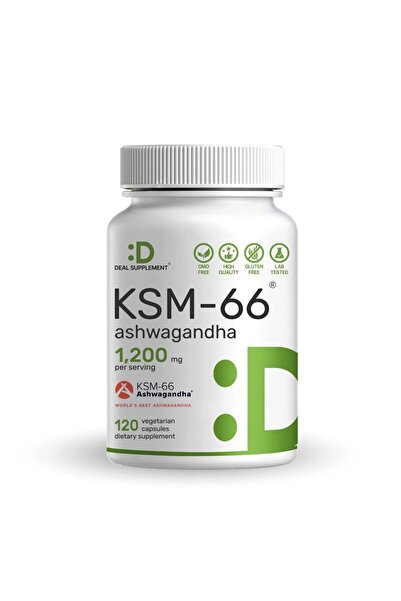 DEAL SUPPLEMENT Ksm 66 1200 mg with black pepper 120 capsules veggie