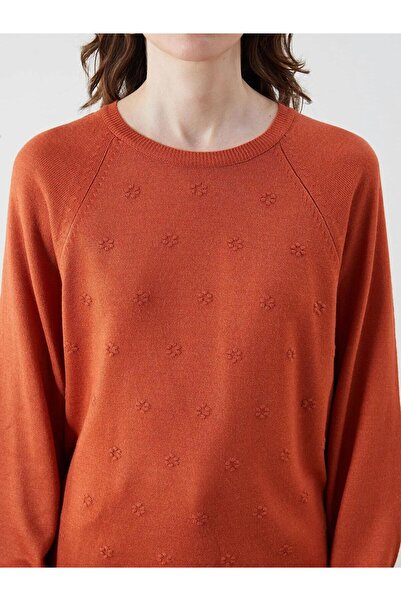 LC Waikiki LCWAIKIKI Κλασικό λαιμόκοψη Floral γυναικείο πλεκτό πουλόβερ (W5)