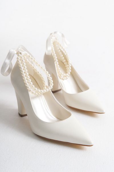 FOLLOWIN Femei Mireasa Pearl Toc Gros Ocazie Specială Nunta Nunta Pantofi Mireasa