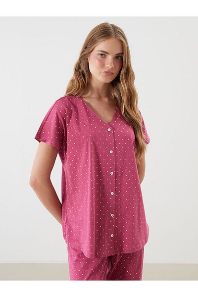 LC Waikiki Set pijamale de maternitate cu decolteu în V cu buline