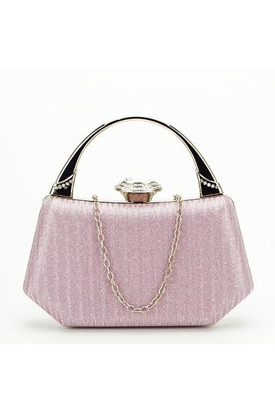 SOFILINE Pink clutch bag with crystals and glitter 55461 06