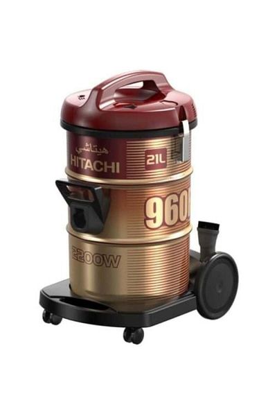 Hitachi Barrel Vacuum Cleaner - 21 Liters - 2200 Watts - Dark Red - CV-960F SS220 WR