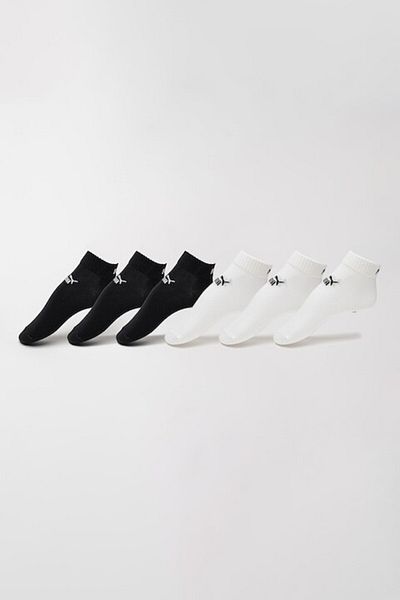 Puma , Set of unisex cotton blend socks - 6 pairs, White, Black, 43-46