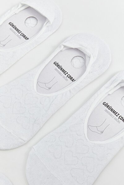 LC Waikiki - Set de șosete foarte scurte - 5 perechi, Alb, Alb-gălbui, Mărimea 39-40