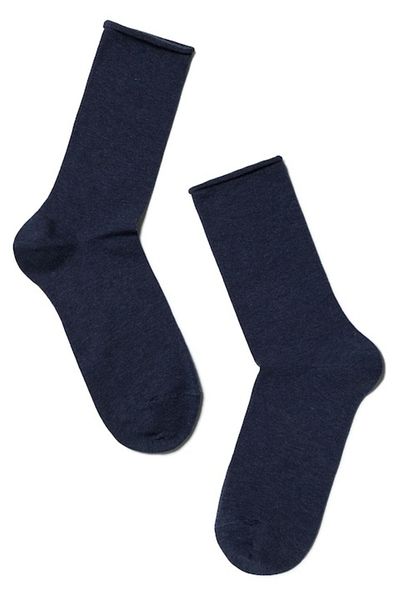 Conte Elegant Șosete de damă din bumbac fără elastic, Conte Elegant Comfort 000, bleumarin 38-39 EU