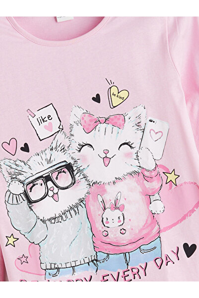 LC Waikiki New Season Crew Neck Girl's Pajama Set