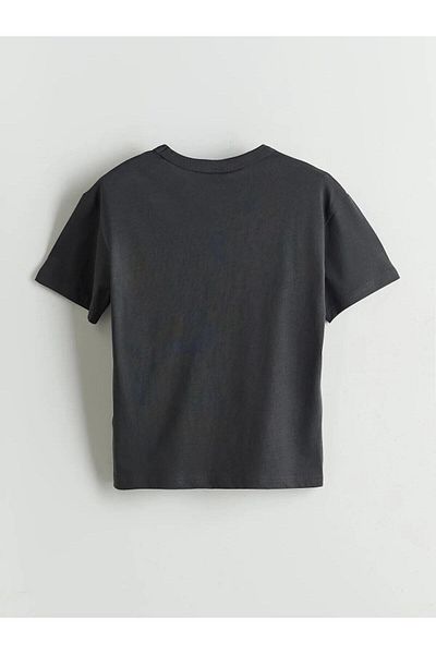 LC Waikiki Tricou LCW pentru copii, cu decolteu rotund, simplu, pentru băieți (W5)